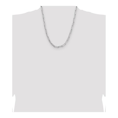 Sterling Silver 5.5mm Diamond-Cut Paperclip Chain – view 4