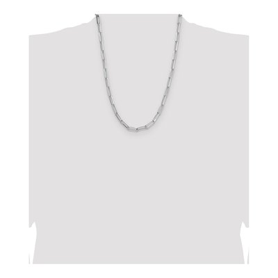 Sterling Silver 5.5mm Diamond-Cut Paperclip Chain – view 4