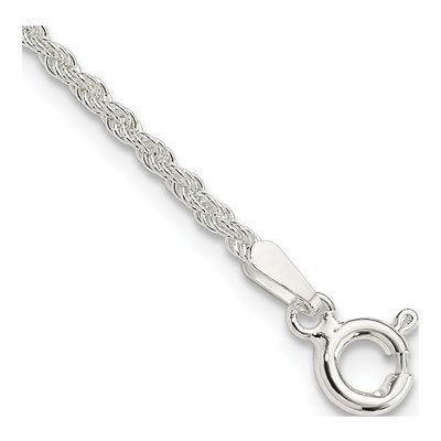 Sterling Silver 1.8mm Rope Chain Bracelet