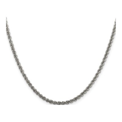 Sterling Silver 2.5mm Rope Chain – view 2