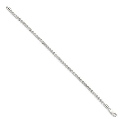 Sterling Silver 3mm Rope Chain Bracelet – view 2