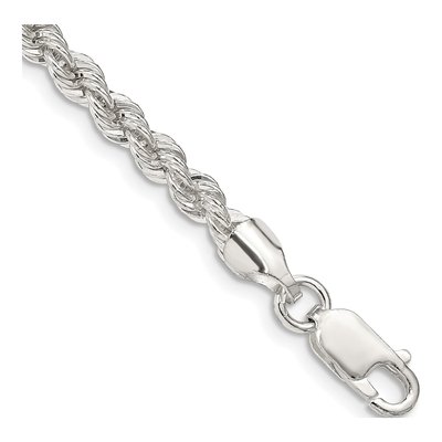 Sterling Silver 4.3mm Rope Chain Bracelet