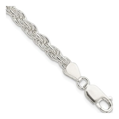 Sterling Silver 4.5mm Rope Chain Bracelet