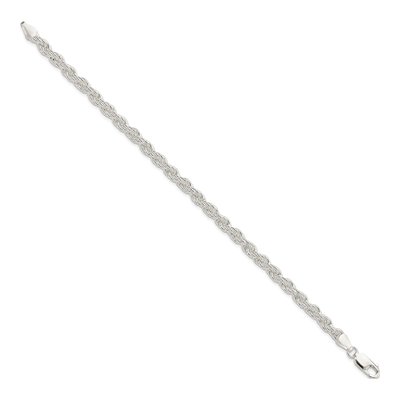 Sterling Silver 5mm Rope Chain Bracelet – view 2