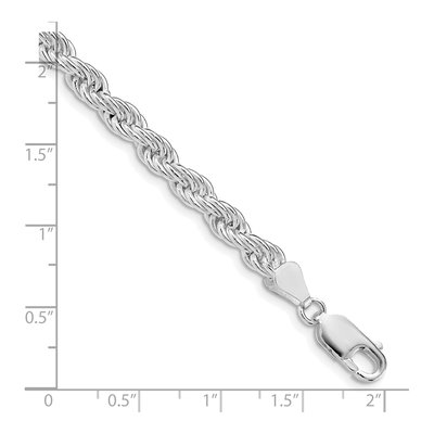 Sterling Silver 5mm Rope Chain Bracelet – view 2