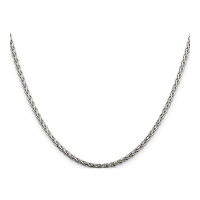 Sterling Silver 2mm Diamond-Cut Wheat Chain – view 2