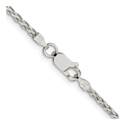 Sterling Silver 2mm Diamond-Cut Wheat Chain – view 3