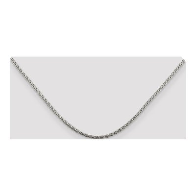 Sterling Silver 2mm Diamond-Cut Wheat Chain – view 4