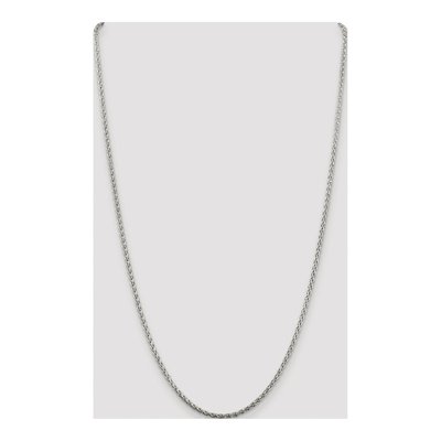 Sterling Silver 2mm Diamond-Cut Wheat Chain – view 4
