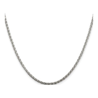 Sterling Silver 2mm Diamond-Cut Wheat Chain – view 2