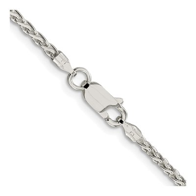 Sterling Silver 2mm Diamond-Cut Wheat Chain – view 3