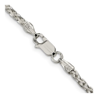 Sterling Silver 2.75mm Diamond-Cut Wheat Chain – view 3