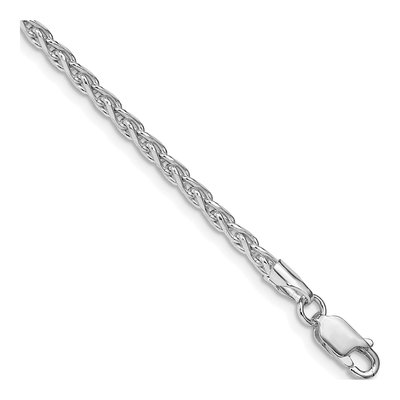 Sterling Silver 2.75mm Diamond-Cut Wheat Chain
