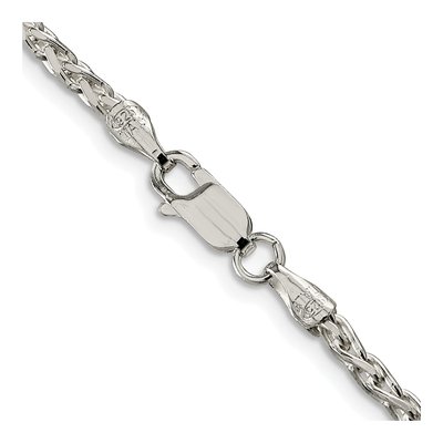 Sterling Silver 2.75mm Diamond-Cut Wheat Chain – view 3