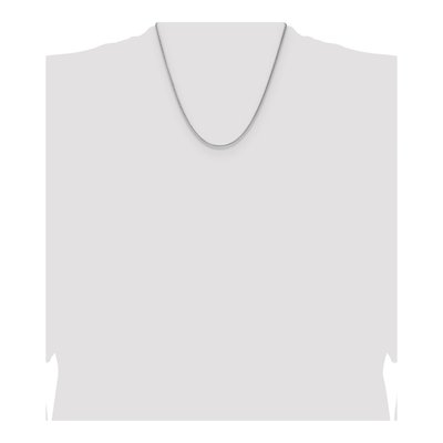 Sterling Silver 2.1mm Diamond-Cut Square Wheat Chain – view 4