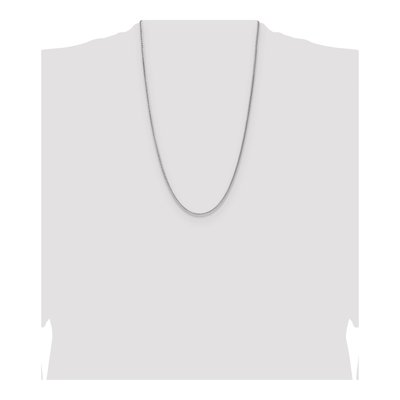 Sterling Silver 2.1mm Diamond-Cut Square Wheat Chain – view 4