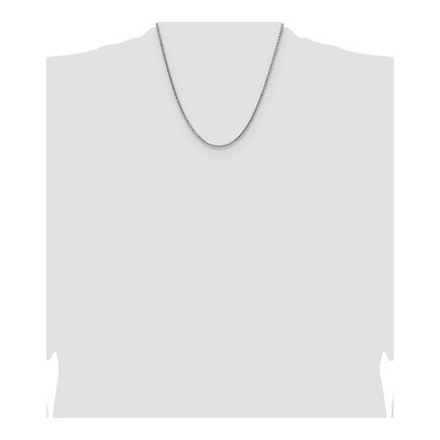 Sterling Silver 2.5mm Diamond-Cut Square Wheat Chain – view 4