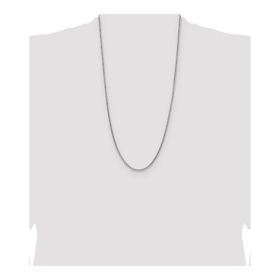 Sterling Silver 2.5mm Diamond-Cut Square Wheat Chain – view 4