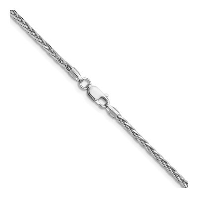 Sterling Silver 2.5mm Diamond-Cut Square Wheat Chain – view 3