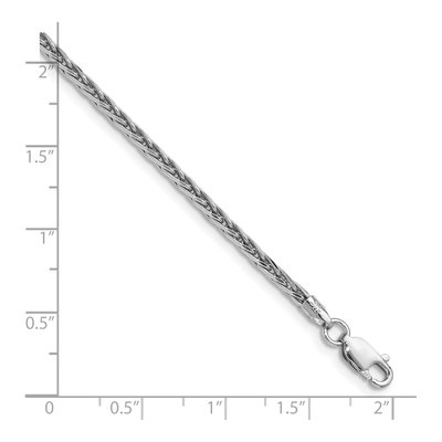 Sterling Silver 2.5mm Diamond-Cut Square Wheat Chain – view 5