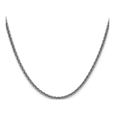 Sterling Silver 2.5mm Diamond-Cut Square Wheat Chain – view 2