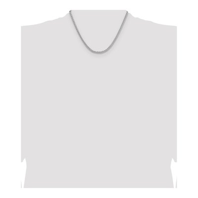 Sterling Silver 3.5mm Diamond-Cut Square Wheat Chain – view 4