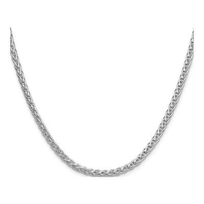 Sterling Silver 3.5mm Diamond-Cut Square Wheat Chain – view 2