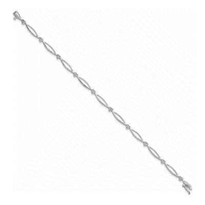 Sterling Silver Diamond Heart Bracelet – view 2