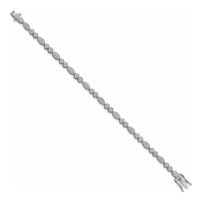 Sterling Silver 1/10 ct tw Diamond Bracelet – view 2