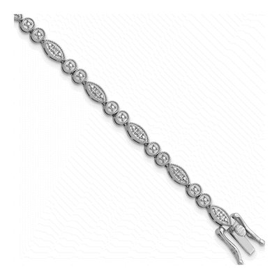 Sterling Silver 1/10 ct tw Diamond Bracelet