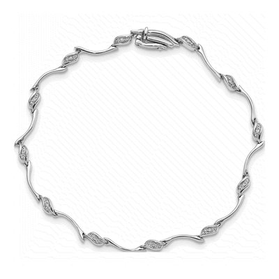 Sterling Silver Diamond Bracelet – view 4