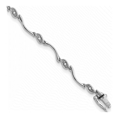 Sterling Silver Diamond Bracelet