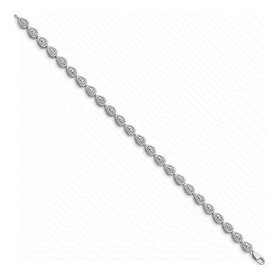 Sterling Silver 1/4 ct tw Diamond Teardrop Link Bracelet – view 2