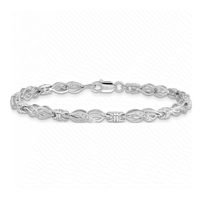 Sterling Silver Diamond Bracelet – view 3
