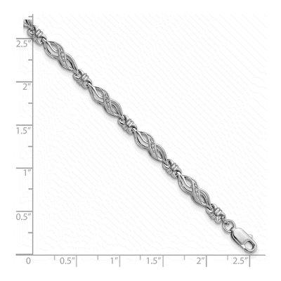 Sterling Silver Diamond Bracelet – view 4