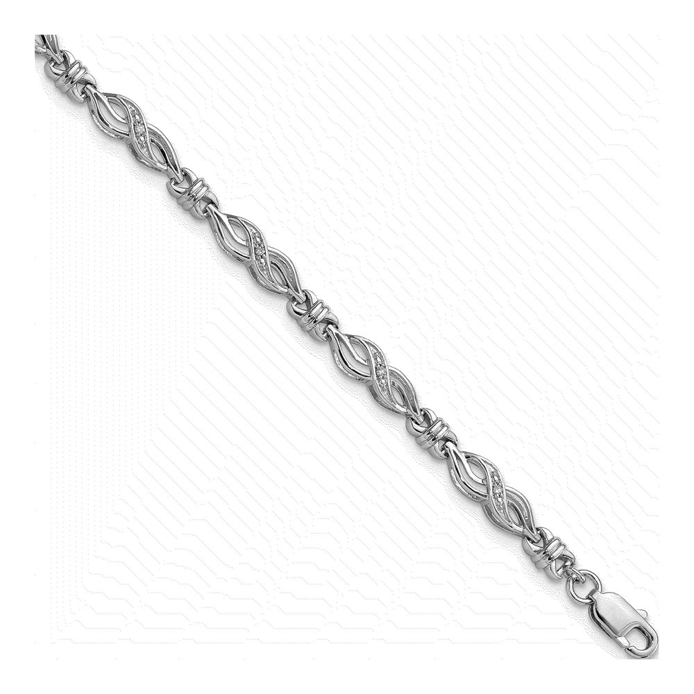 Sterling Silver Diamond Bracelet