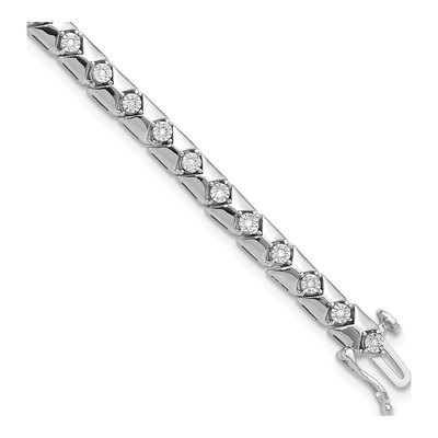 Sterling Silver 1/7 ct tw Diamond Bracelet