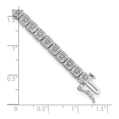 Sterling Silver 1/4 ct tw Diamond Bracelet – view 4