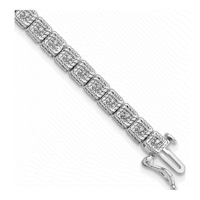 Sterling Silver 1/4 ct tw Diamond Bracelet