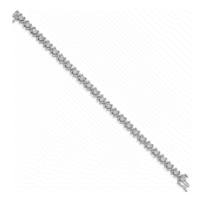 Sterling Silver 1/4 ct tw Diamond Bracelet – view 2