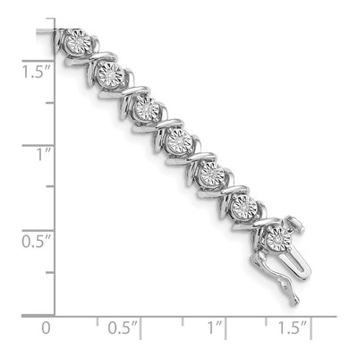 Sterling Silver 1/4 ct tw Diamond Bracelet – view 3