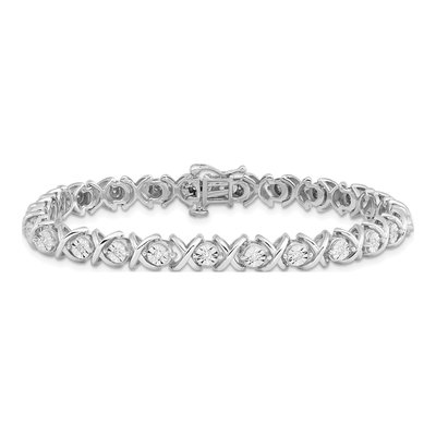Sterling Silver 1/4 ct tw Diamond Bracelet – view 4