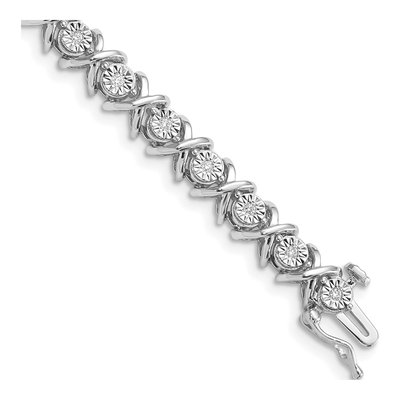 Sterling Silver 1/4 ct tw Diamond Bracelet