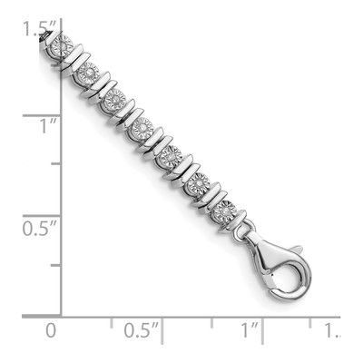 Sterling Silver 1/2 ct tw Diamond Tennis Bracelet – view 3