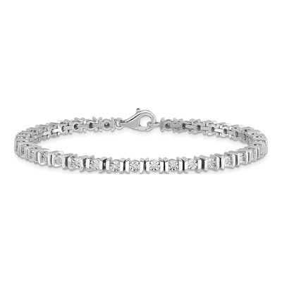 Sterling Silver 1/2 ct tw Diamond Tennis Bracelet – view 4