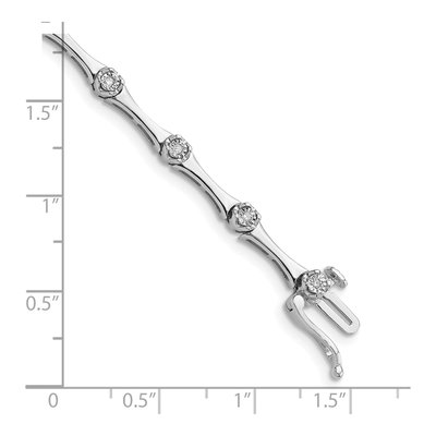 Sterling Silver 0.11 ct tw Diamond Bracelet – view 3