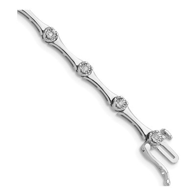 Sterling Silver 0.11 ct tw Diamond Bracelet