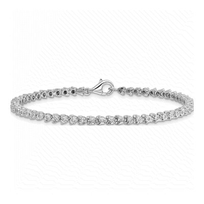 Sterling Silver 1/4 ct tw Diamond Tennis Bracelet – view 3