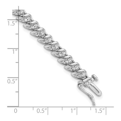 Sterling Silver 1/2 ct tw Diamond Bracelet – view 3