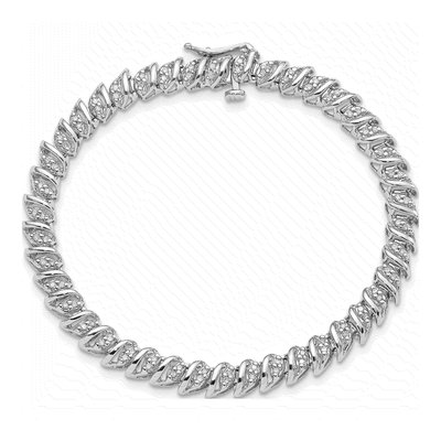 Sterling Silver 1/2 ct tw Diamond Bracelet – view 4